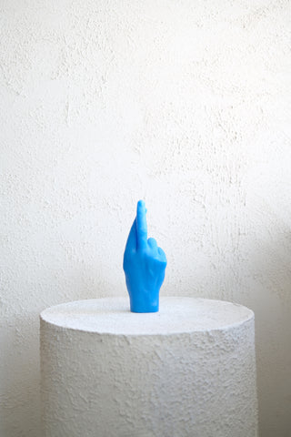 Candle Hand - Crossed Fingers - Blue