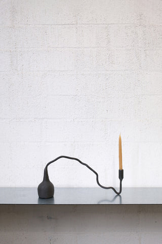 HAND-FORGED IRON CANDLE HOLDER - #1