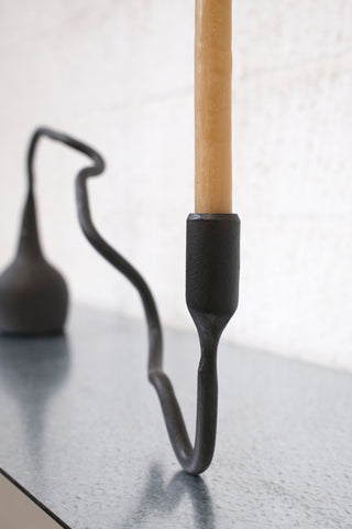 HAND-FORGED IRON CANDLE HOLDER - #1