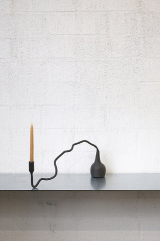 HAND-FORGED IRON CANDLE HOLDER - #1