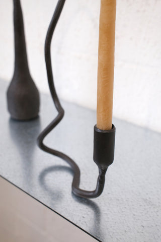 HAND-FORGED IRON CANDLE HOLDER - #2