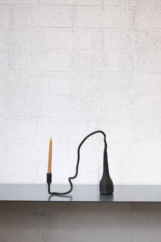 HAND-FORGED IRON CANDLE HOLDER - #2