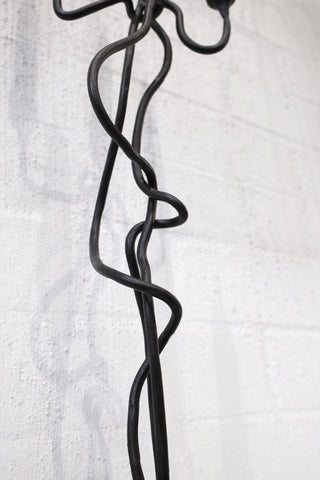 HAND-FORGED IRON KNOT CANDLE HOLDER