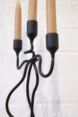 HAND-FORGED IRON KNOT CANDLE HOLDER