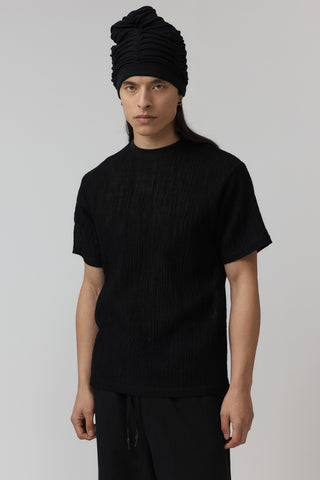 Carbon Tee – Washed Wool - Black