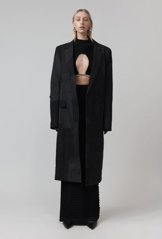 Re-Worn Surgical Coat - Charcoal Pinstripe