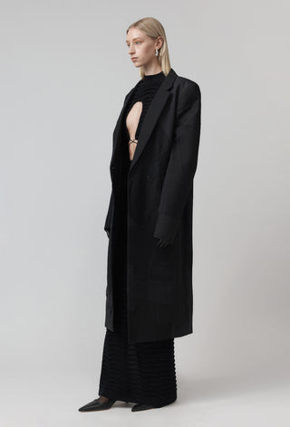 Re-Worn Surgical Coat - Charcoal Pinstripe