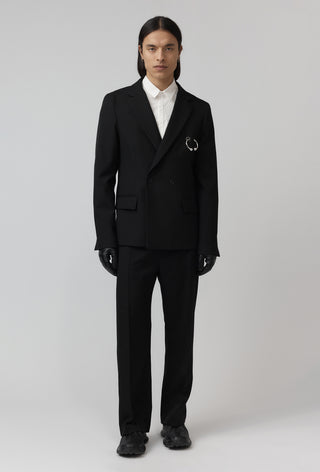 Pierced Macro Blazer - Black