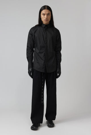 Macro Shirt – Black Pinstripe