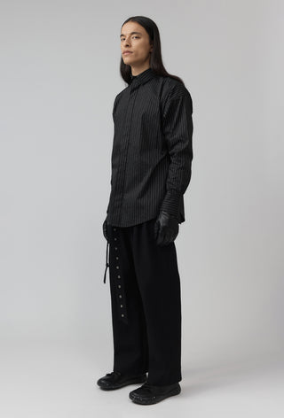 Macro Shirt – Black Pinstripe