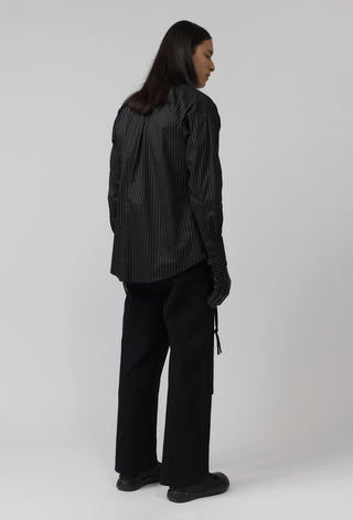 Macro Shirt – Black Pinstripe