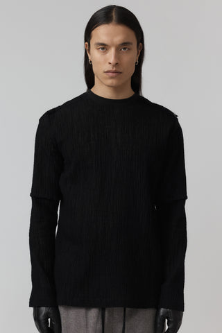 Sterile Top – Washed Wool – Black