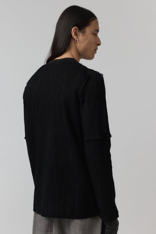 Sterile Top – Washed Wool – Black