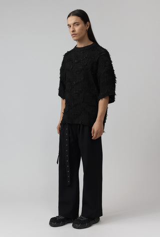 Distressed Macro Top - Black