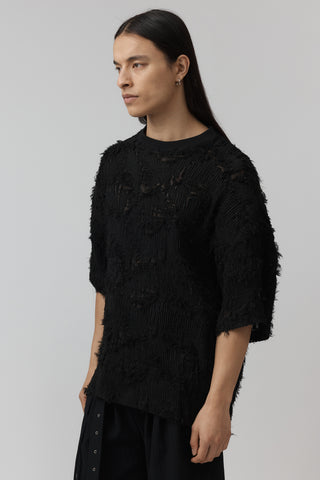 Distressed Macro Top - Black