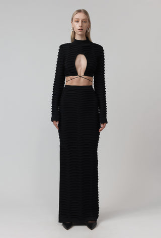 Vertebrae Tube Skirt - Black