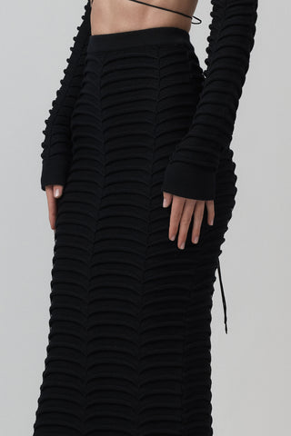 Vertebrae Tube Skirt - Black