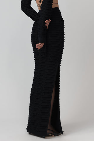 Vertebrae Tube Skirt - Black