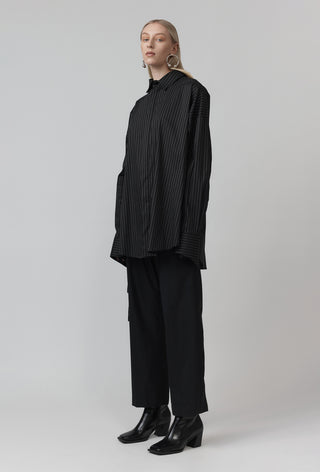 Macro Shirt – Black Pinstripe