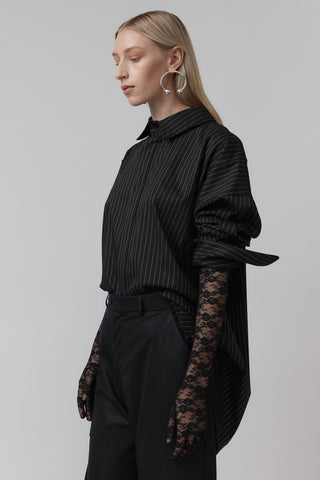 Macro Shirt – Black Pinstripe