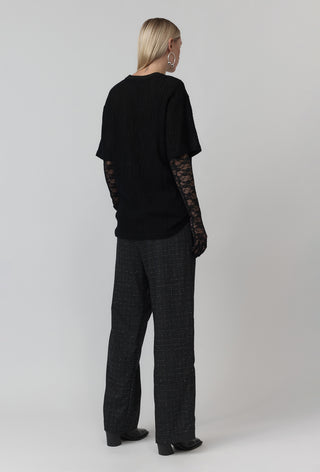 Carbon Tee – Washed Wool - Black