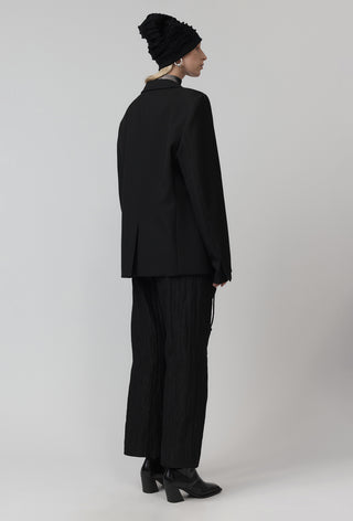 Pierced Macro Blazer -  Black