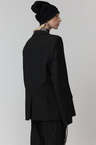 Pierced Macro Blazer -  Black