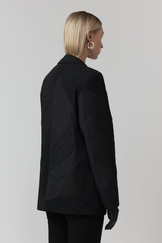 Re-Worn Macro Blazer -  Charcoal Pinstripe