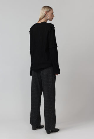 Sterile Top – Washed Wool – Black