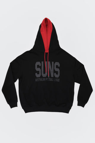 CLUB HOODIE - GOLD COAST SUNS  - BLACK