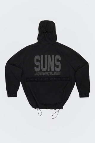 GOLD COAST SUNS - SHORT WINDBREAKER JACKET - BLACK