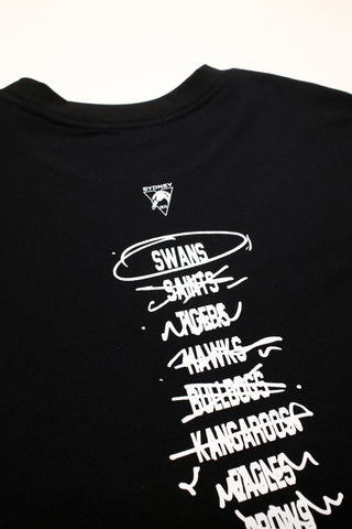 HIT LIST T-SHIRT - SYDNEY SWANS - BLACK
