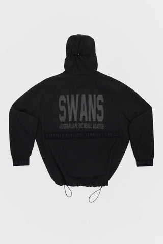 SYDNEY SWANS - SHORT WINDBREAKER JACKET - BLACK
