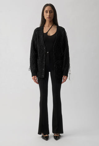 Thread Knit Cardigan - Space Black