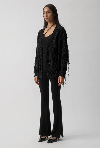 Thread Knit Cardigan - Space Black
