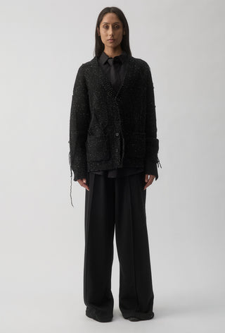 Thread Knit Cardigan - Space Black