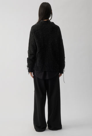 Thread Knit Cardigan - Space Black
