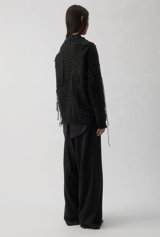 Thread Knit Cardigan - Space Black