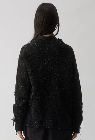 Thread Knit Cardigan - Space Black
