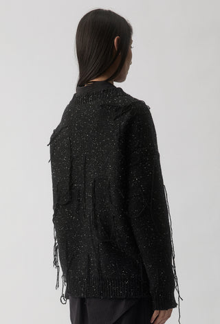 Thread Knit Cardigan - Space Black