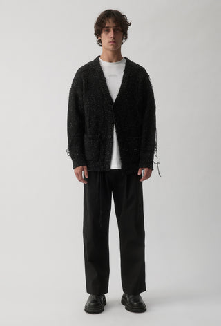 Thread Knit Cardigan - Space Black