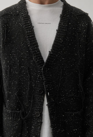 Thread Knit Cardigan - Space Black