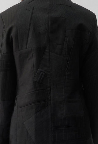 Re-Worn Macro Blazer -  Charcoal Pinstripe