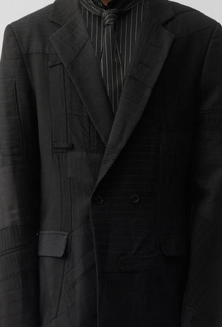 Re-Worn Macro Blazer -  Charcoal Pinstripe