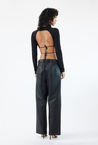 Luna Rib Top - Black