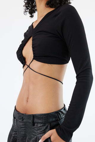 Luna Rib Top - Black