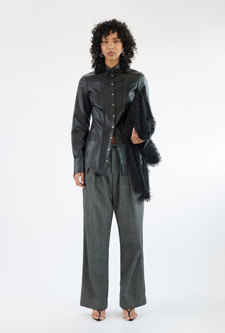 Pin-Tuck Shirt - Black