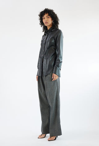 Pin-Tuck Shirt - Black