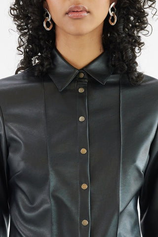 Pin-Tuck Shirt - Black