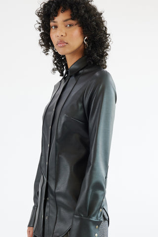 Pin-Tuck Shirt - Black